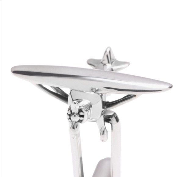 Travelers Gift Brooks Brothers Sterling Silver Plane Cufflinks - Picture 7 of 7